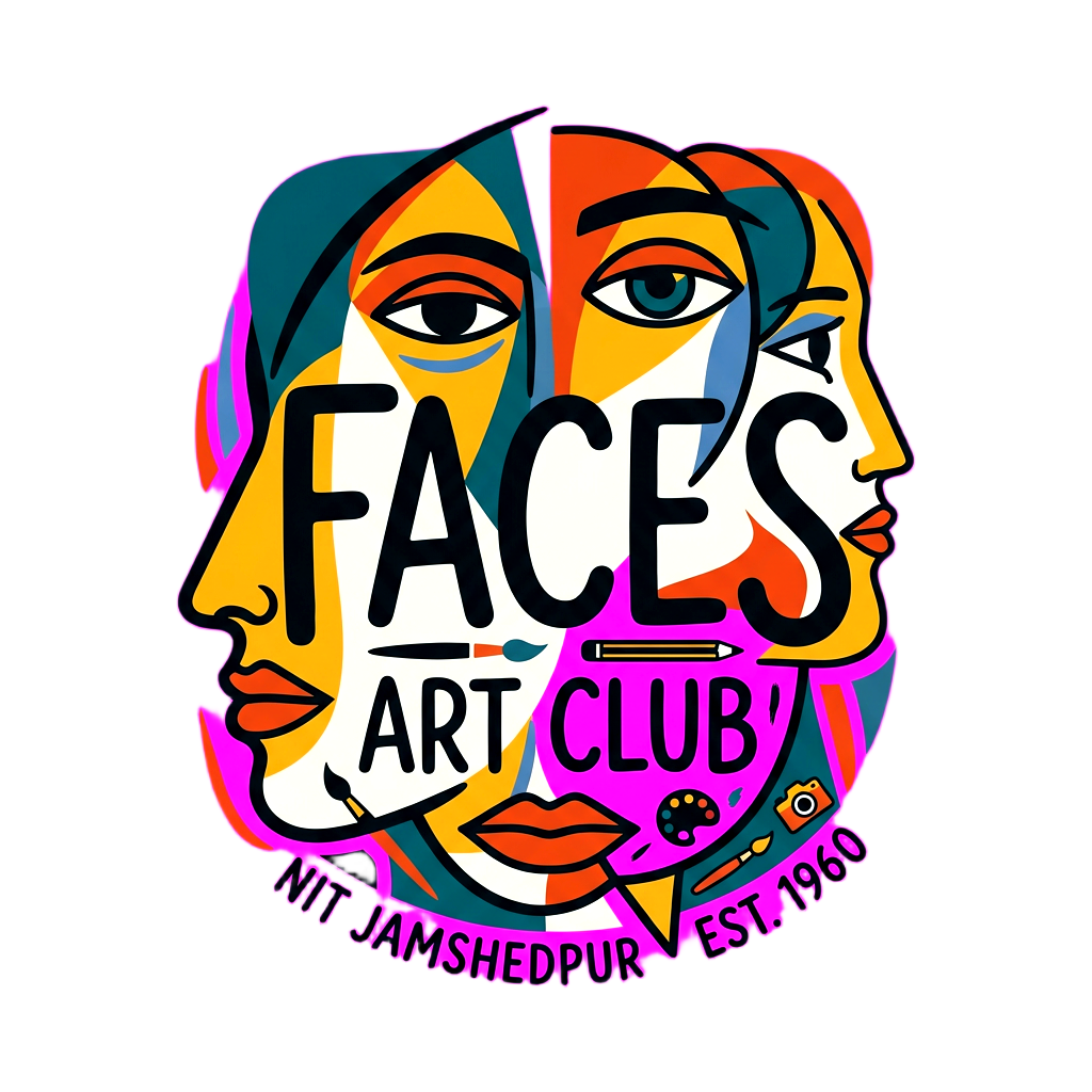 T shirt for an art club called FACES of institute called NIT Jamshedpur.